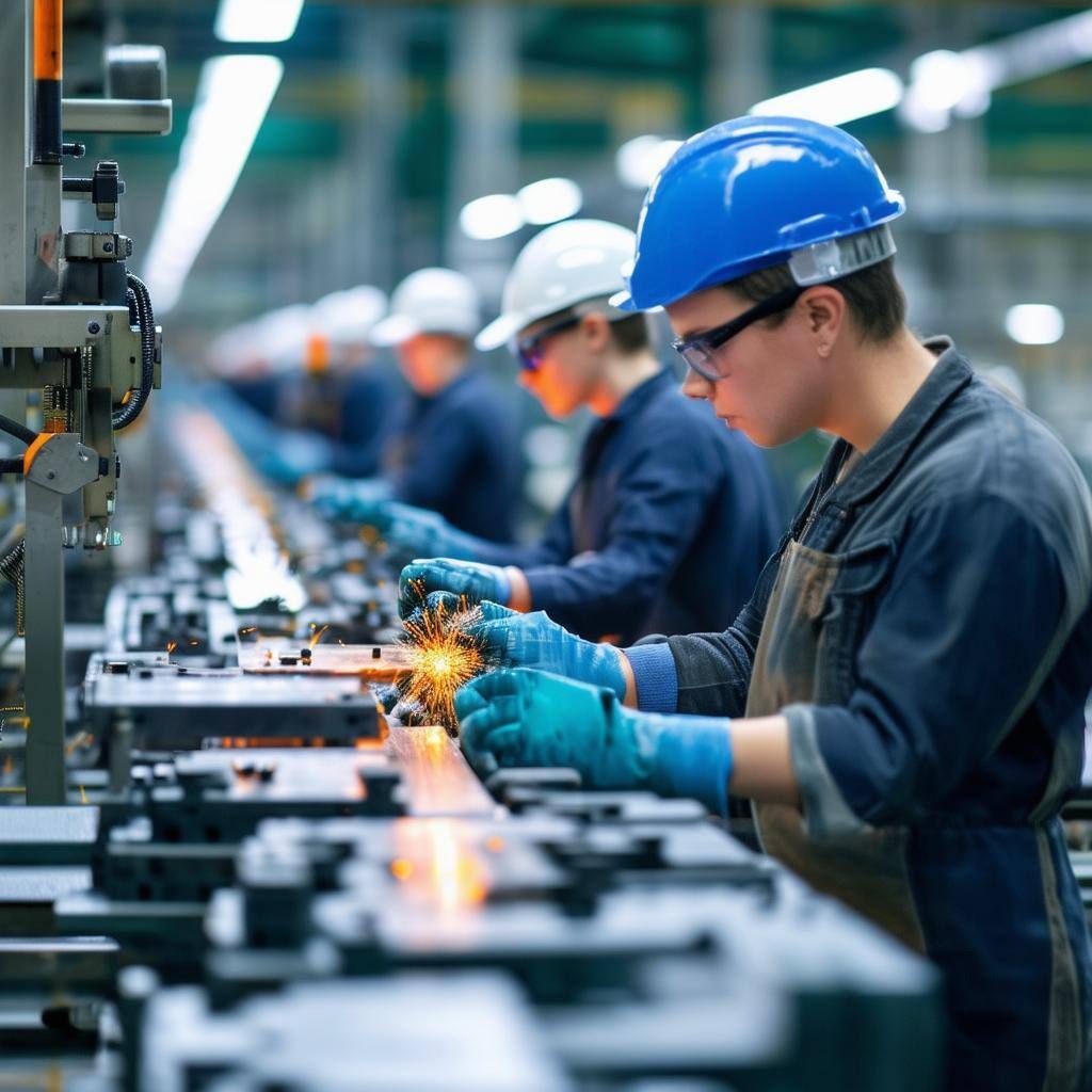 A manufacturing employee completing a job using someone else's materials